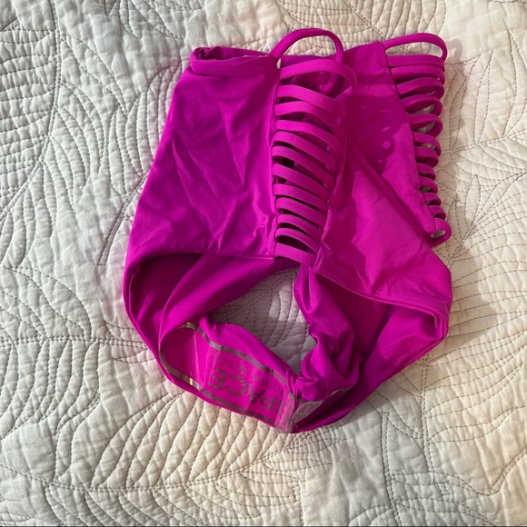 L*space Pink High Waist Bitsy Bottom - Picture 3 of 5